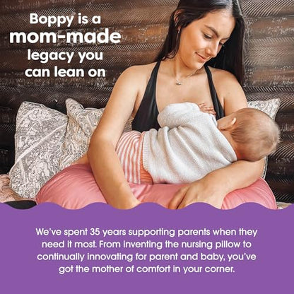 Boppy Cuddle Pregnancy Pillow, Compact Maternity Support for Side Sleepers - color: Gray Basket Weave