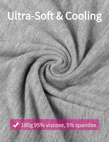 Joyaria Bamboo Viscose Cooling Maternity Pajama Shorts,Maternity Clothes - color: Gray, size: Medium