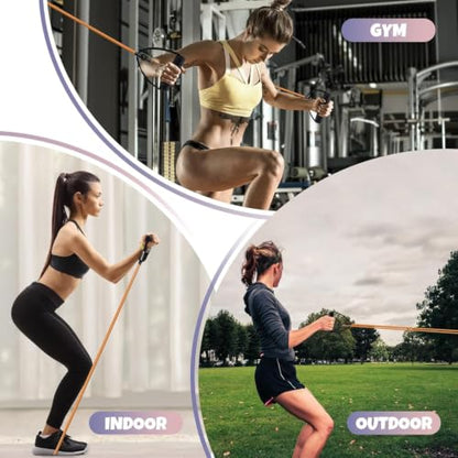 RitFit Single Resistance Bands with Handles Door Anchor for Home Gym - size: 5-10lbs
