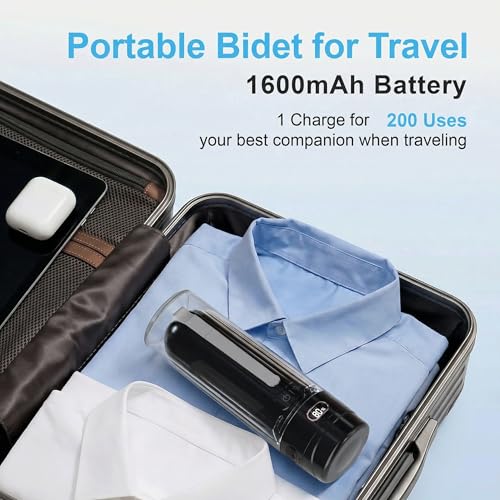 Electric Portable Bidet for Camping & Business Trips, Black - color: 4 Black