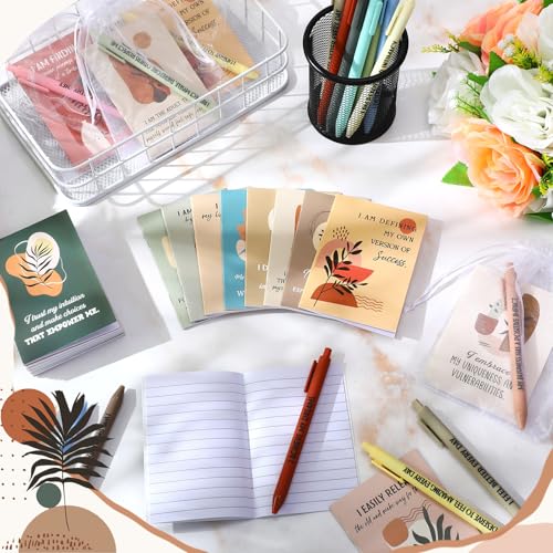 Mooliwe 24 Pcs Affirmation Notebooks Pens Bulk Gifts, Gratitude,Plant - style: Plant