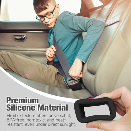 Morlike Silicone Buckle Holder Booster (Black, 4 Pack) - color: Black, 4 Pack