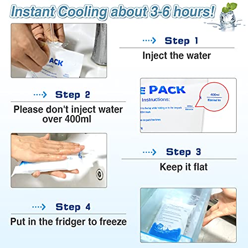 12Pcs Reusable Ice Packs for Cooling Safety Vest Cold Packs Freezer Packs