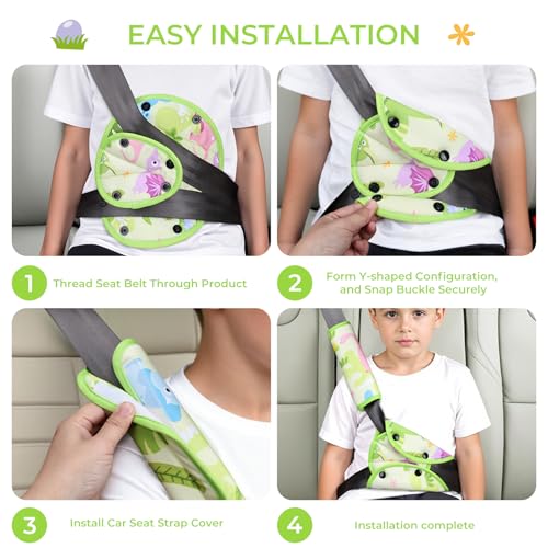 COOLBEBE Kids Seat Straps Cover Pad, Green - color: Green