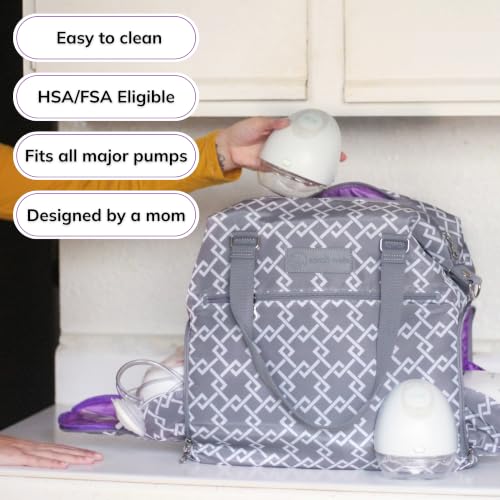 Sarah Wells Lizzy Breast Pump Tote (Gray) - color: Gray