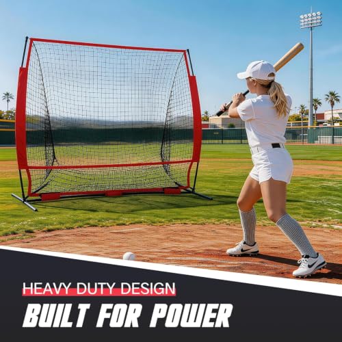 ZENY 5'x5' / 7'×7' Baseball Softball Practice Net Hitting Batting Catching Pitching Training Net with Carry Bag, Baseball Training Equipment - style: 5x5 ft