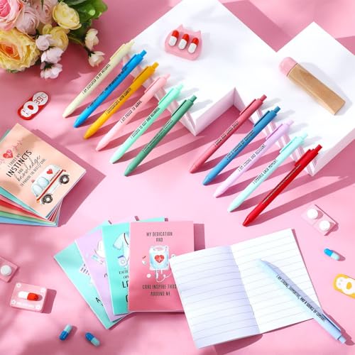 Mooliwe 24 Pcs Affirmation Notebooks Pens Bulk Gifts, Gratitude,Nurse - style: Nurse