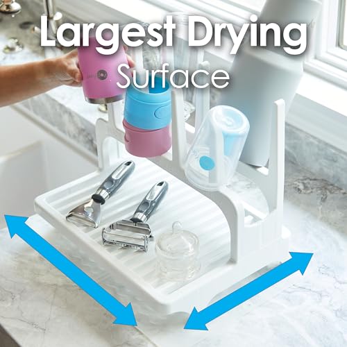 PopYum Gray Space Saving Drying Rack from 100% Recycled Bottles - color: Gray