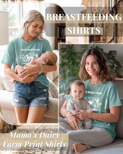 Huukeay Women Nursing Tops for Breastfeeding - color: Green, size: Medium