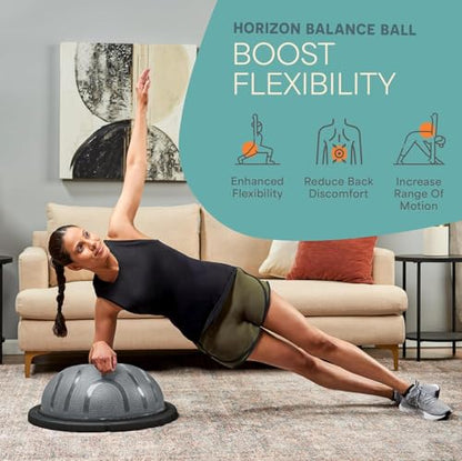 Lifepro Horizon Half Balance Ball Trainer with 440 lb Capacity Stability - color: Gray