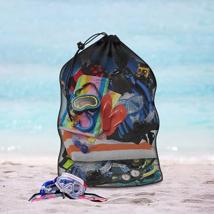 Extra Large Mesh Ball Bag, Heavy Duty 40"x30" Hold 10-12 Soccer Basketball - style: No Pocket