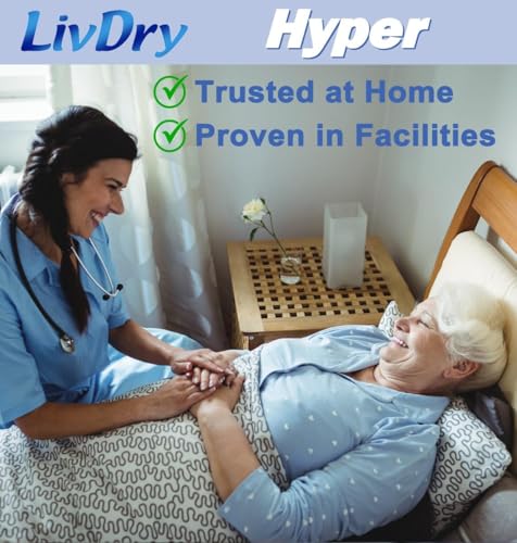 LivDry Incontinence Pad Insert for Men and Women | Extra Absorbency with Odor Control (Hyper 2800 (64 Count)) - style: Hyper 2800 (64 Count)
