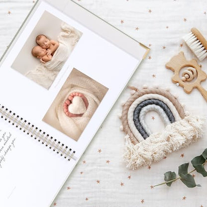 Keepsake Baby Memory Book for Boys and Girls - Timeless First 5 Year Book - color: Sage
