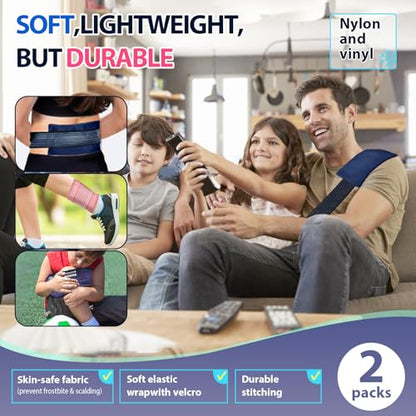 Ice Packs for Injuries Reusable, 3-Piece Set Soft Cold Gel - color: 3pcs-pink
