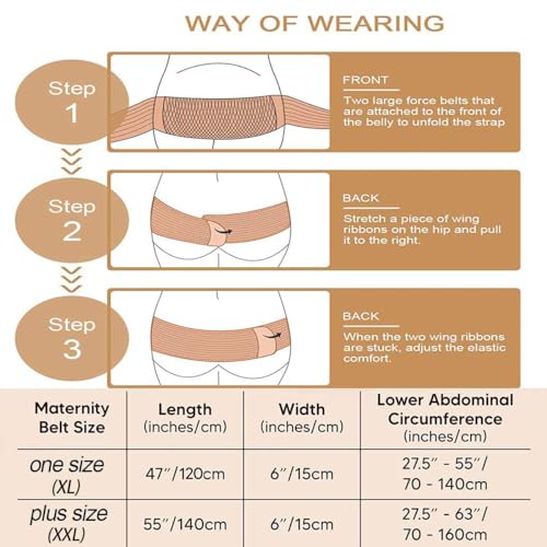 Pregnancy Belly Band Maternity Support Belt Eases Back Pelvic Pain - color: Black, size: One Size