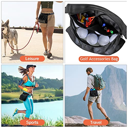 Tennis & Pickleball Ball Holder Waist Pouch for Practice, Training & Drills
