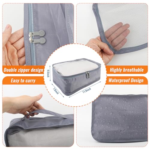 6Pack Small Mesh Packing Cubes Travel, Luggage Organizer Bags Suitcase - size: 12 PACK