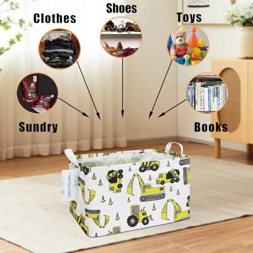Rectangular Collapsible Storage Basket Nursery Organizer Engineering Car - color: Rec Engineering Vehicle