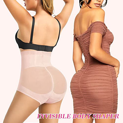 Nebility Womens' Tummy Control High Waist Trainer Body Shaper - color: Beige, size: Large