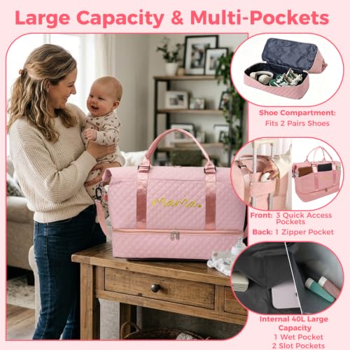 Large Maternity Hospital Bag, Pink - color: Pink