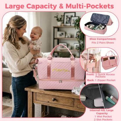 Large Maternity Hospital Bag, Pink - color: Pink