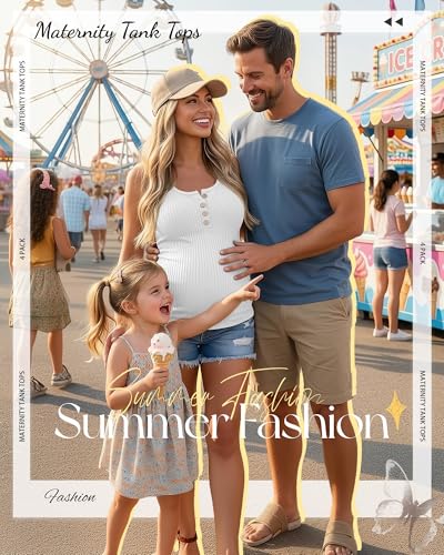 4 Pack Maternity Henley Tank Tops - color: Navy Blue, White, Light Gray, Black, size: X-Large