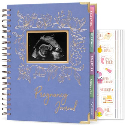 Clever Fox Pregnancy Journal, Expecting First Time Mom Planner Lavender - color: Lavender, size: 9" x 10.5" SonoFrame Edition