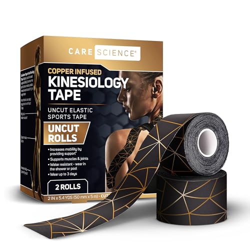 Care Science Waterproof Copper Infused Kinesiology Tape, Uncut, 2 Rolls - color: Copper Infused Uncut