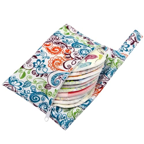 PINOWU Nursing Pads, Large 4.7", 10 Washable Pads - color: Multicolor