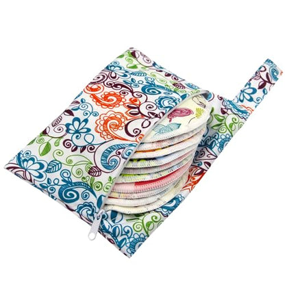 PINOWU Nursing Pads, Large 4.7", 10 Washable Pads - color: Multicolor