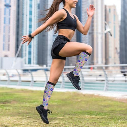 Compression Sock Graduated Knee High Sock for Women Men - color: 24