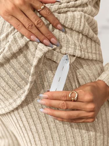 Yousify Womens Maternity Pajamas Sets 2 Piece Outfits - color: Beige, size: Small