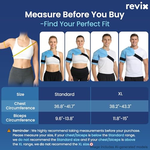 REVIX Ice Pack for Shoulder Rotator Cuff, Reusable Gel Cold Pack - size: Standard, style: Purple