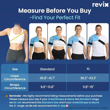 REVIX Ice Pack for Shoulder Rotator Cuff, Reusable Gel Cold Pack - size: Standard, style: Purple