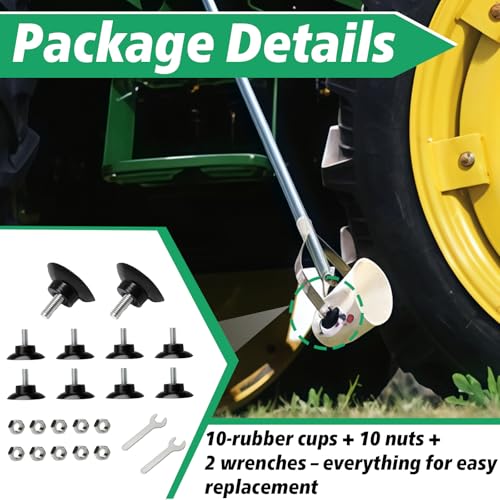 Grabber Tool Suction Cups, 10 PCS with 2 PCS Wrenches