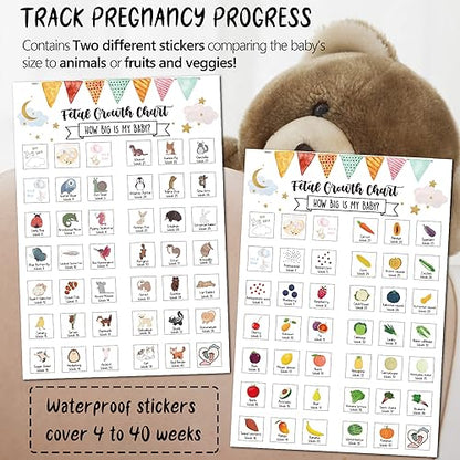 Pregnancy Water Bottle Tracker(Black), with 2 Different Weekly Stickers - color: Black