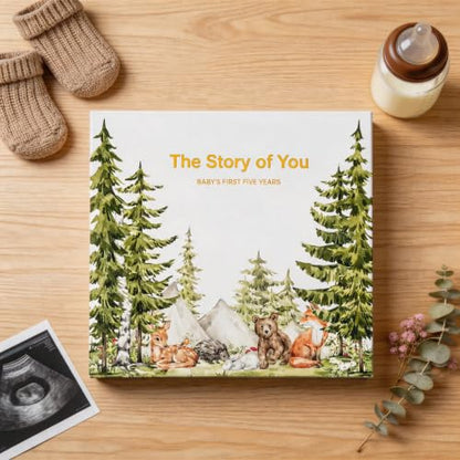 Baby Memory Book for First Five Years, Newborn Keepsake Journal