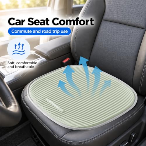 Cooling Gel Seat Cushion for Office Chair & Car Seat, Green - color: Green