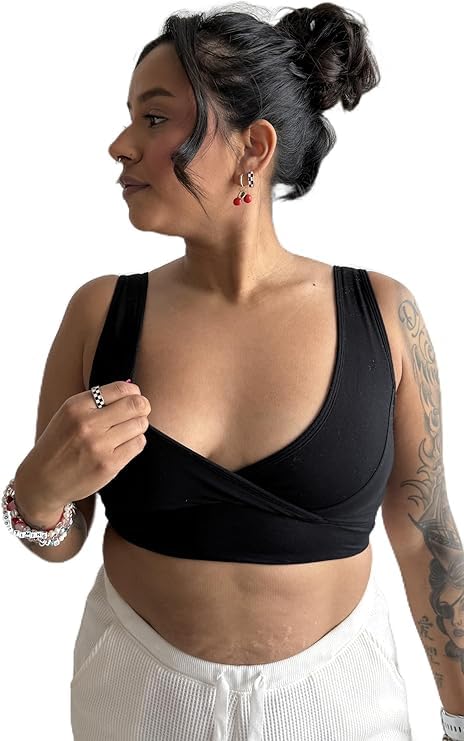 LoveSteady Crossover Nursing & Lounge Sleep Bra - size: Small
