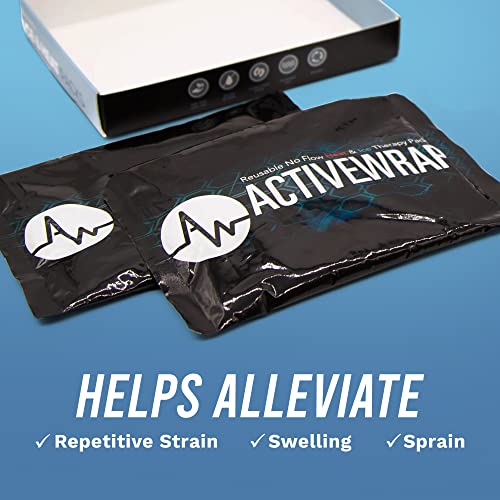 ActiveWrap Ultra Flex Ice & Heat Pack, Medium (6" x 9") – Gel Ice Packs Reusable for Ankle, Elbow & Neck, Hot & Cold Therapy, Flexible No-Flow Gel, Includes Nylon Protective Pouch (2 Count) - size: Medium (6" x 9")