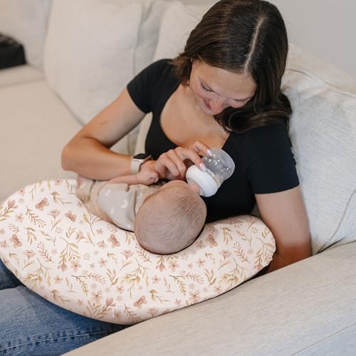 Konssy 2 Pack Nursing Pillow Covers, Soft Covers for Breastfeeding Pillows - color: Pink, Pink Spring