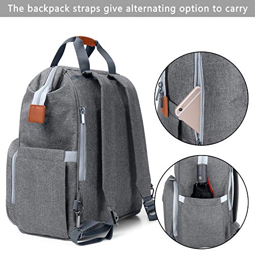 LUXJA UXJA Multi-Compartment Breast Pump Backpack Bag, Gray - color: Gray (Pump Bag With Cooler Bag)