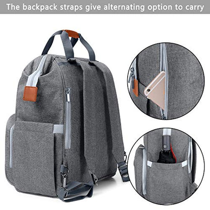 LUXJA UXJA Multi-Compartment Breast Pump Backpack Bag, Gray - color: Gray (Pump Bag With Cooler Bag)