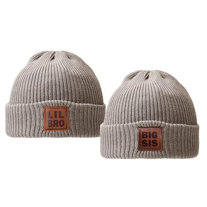 Cute Beanies Warm Soft Winter Hat Christmas Beanie Unisex - color: Sis Bro Sets