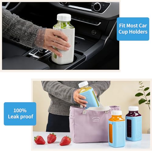 Syntic 2 Pack 16 Oz Glass Breastmilk Storage Bottles with Pour Spouts - color: 2 Set-Light Blue/Light Gray