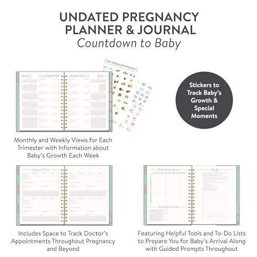 Studio Oh! Countdown to Baby Pregnancy Journal for Women - color: Gold