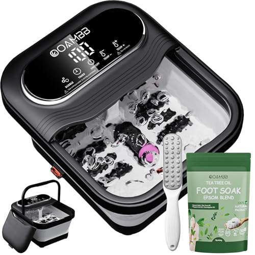 OOAMBB Collapsible Foot Spa Bath, Black + Green - color: Black +Green