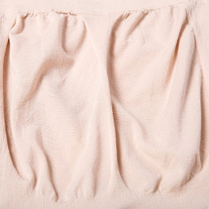 “Baby Bump” Premium Maternity Underwear, High Waisted Mid-Thigh Pregnancy Panty Prevent Chaffing - color: Beige, size: Medium