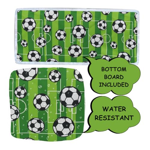 NGIL Work Tote Bag with Exterior Pockets - color: Ngil Zip-soccer Goal-black