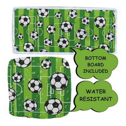 NGIL Work Tote Bag with Exterior Pockets - color: Ngil Zip-soccer Goal-black